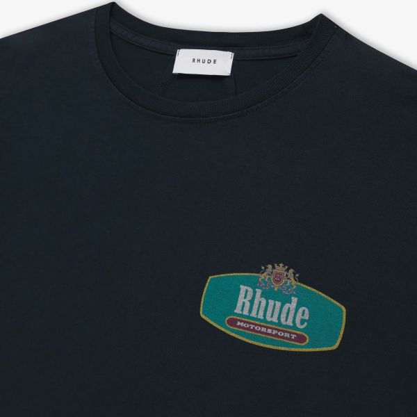 Rhude Racing Crest T-shirt Zwart