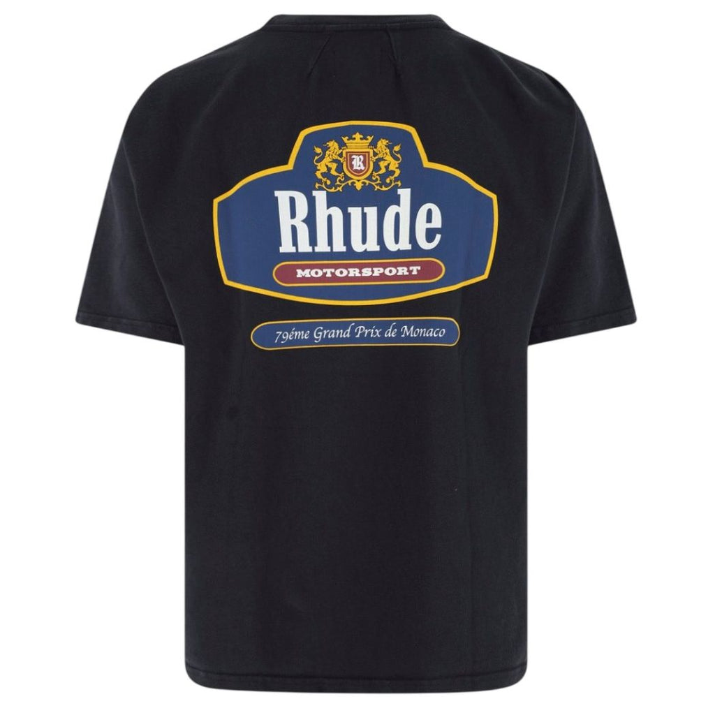 Rhude Racing Crest T-shirt Zwart