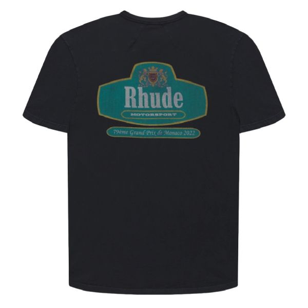 Rhude Racing Crest T-shirt Zwart