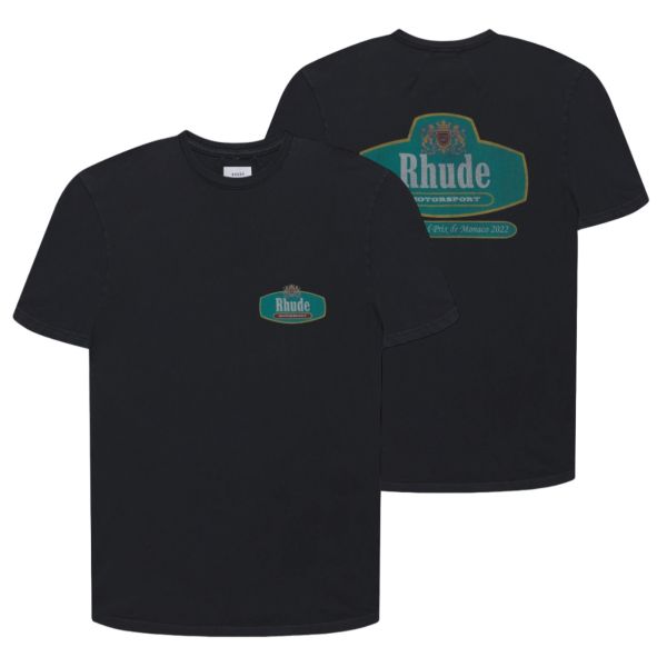 Rhude Racing Crest T-shirt Zwart