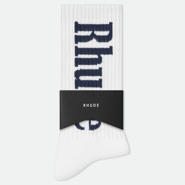 Rhude Vertical Logo Sokken Wit