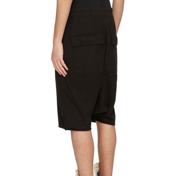 Rick Owens DRKSHDW Drawstring Pods Korte Broek Zwart