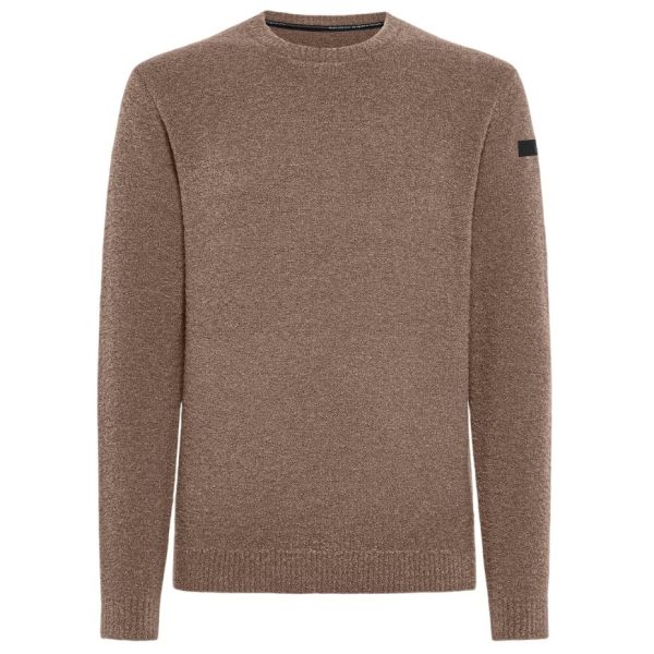 Roberto Ricci Designs Bouclè Round Knit Sweater Beige