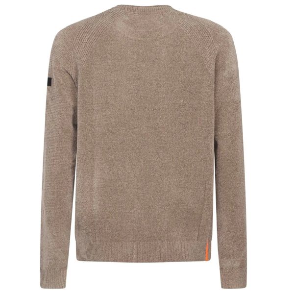 Roberto Ricci Designs Velvet Round Knit Sweater Beige