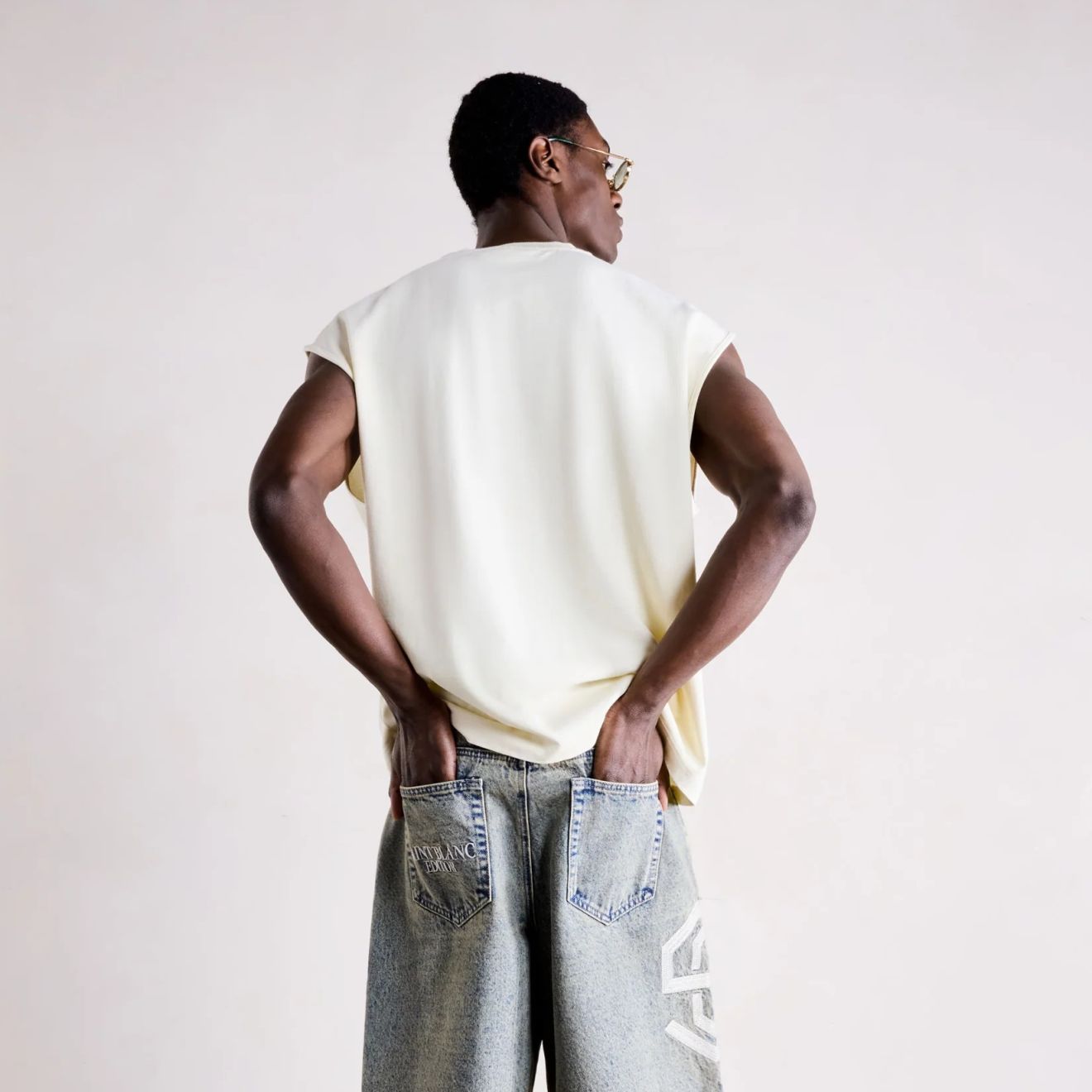 Saint Blanc Euro Luxury Sleeveless Top Off White