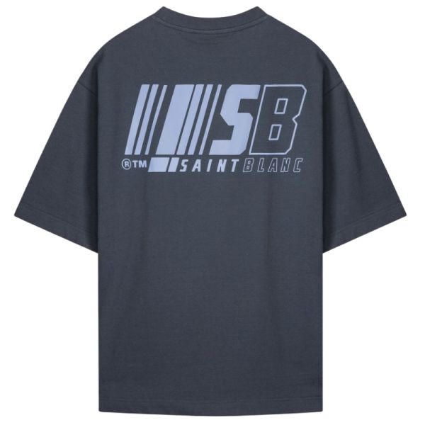 Saint Blanc Fine Line T-shirt Donker Blauw