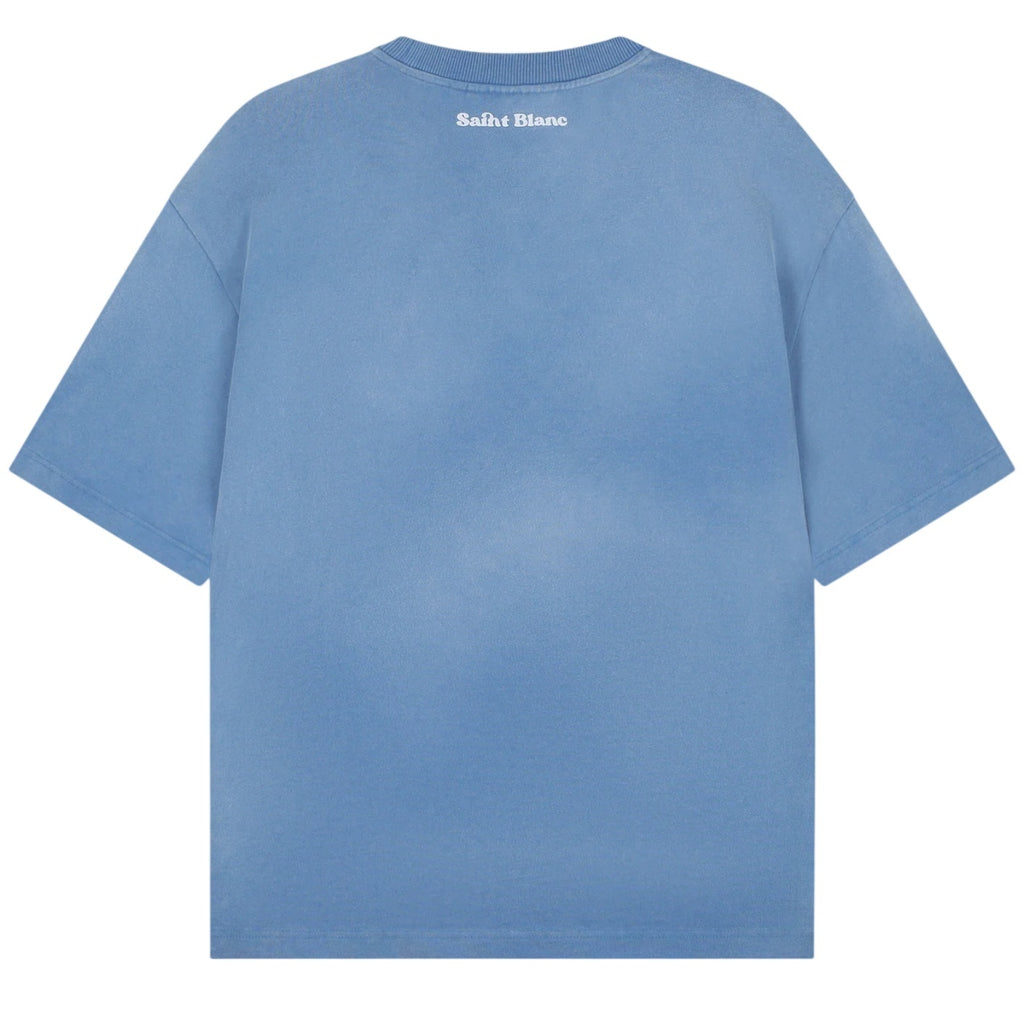 Saint Blanc Postcode T-shirt Licht Blauw