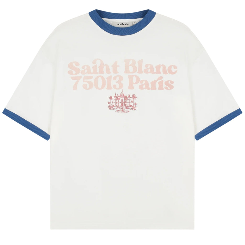 Saint Blanc Postcode T-shirt Wit