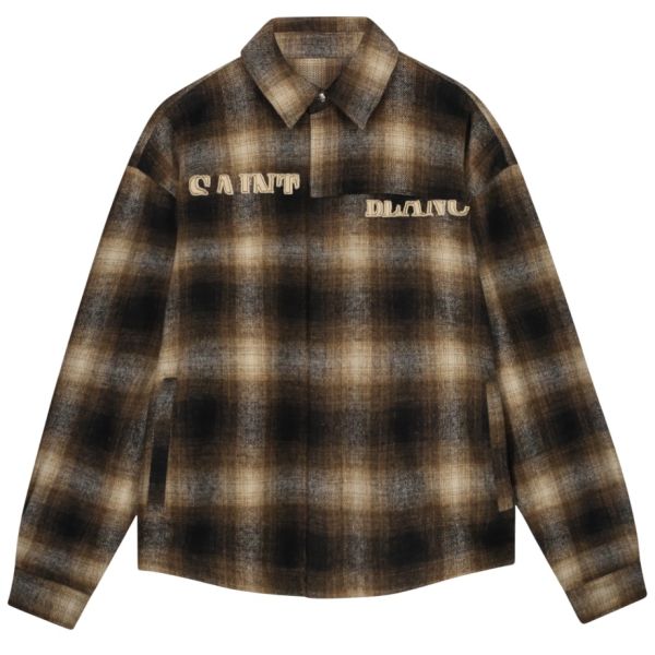 Saint Blanc Saint Flannel Overshirt Bruin