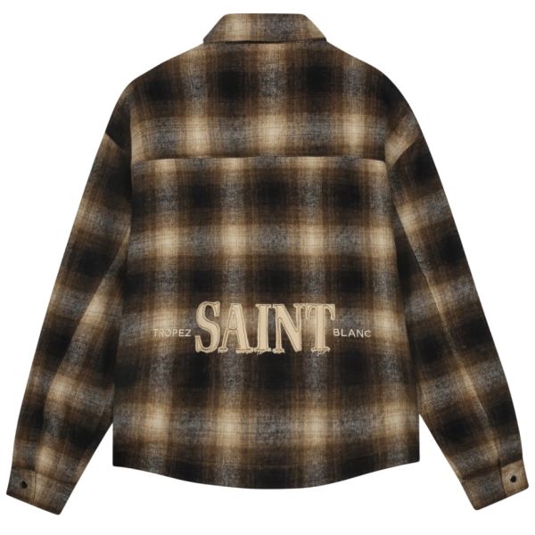 Saint Blanc Saint Flannel Overshirt Bruin