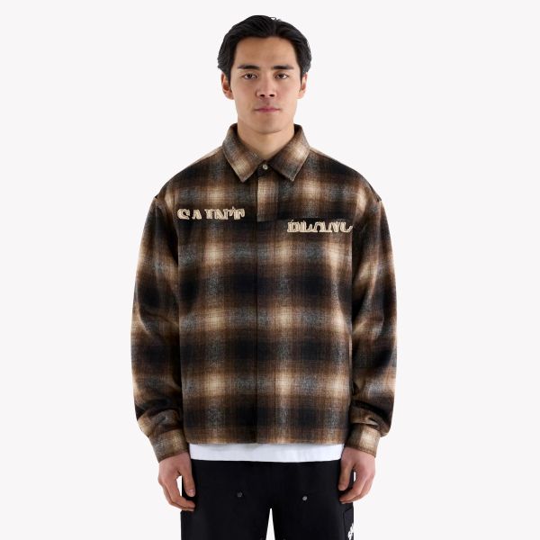 Saint Blanc Saint Flannel Overshirt Bruin