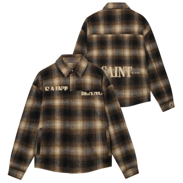Saint Blanc Saint Flannel Overshirt Bruin
