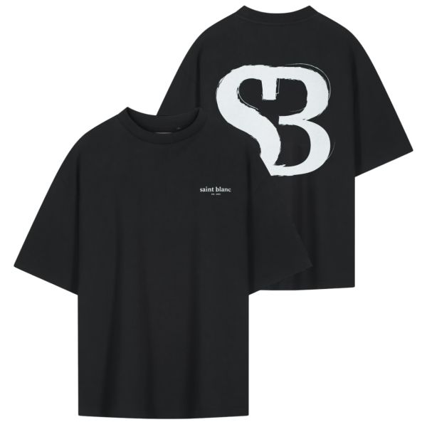 Saint Blanc The Initial T-shirt Zwart