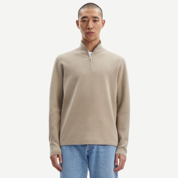 Samsøe Samsøe Gunan Turtle Neck Zip Sweater Beige
