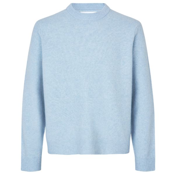 Samsøe Samsøe Isak Knit Sweater Licht Blauw