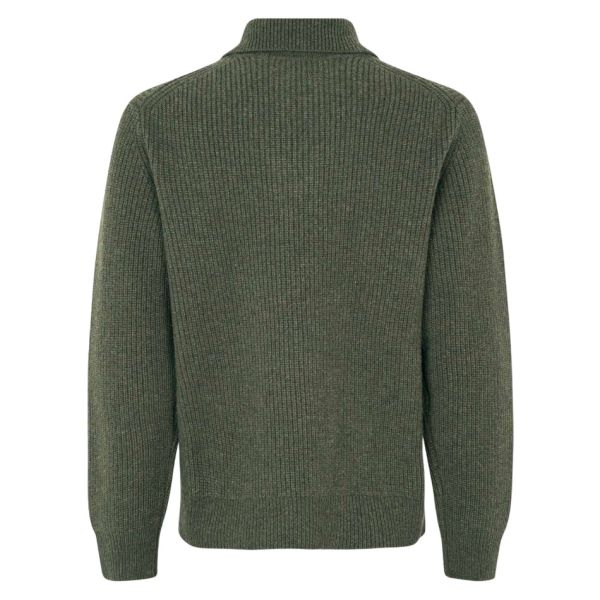 Samsøe Samsøe Jacks Half Zip Sweater Donker Groen