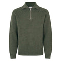 Samsøe Samsøe Jacks Half Zip Sweater Donker Groen