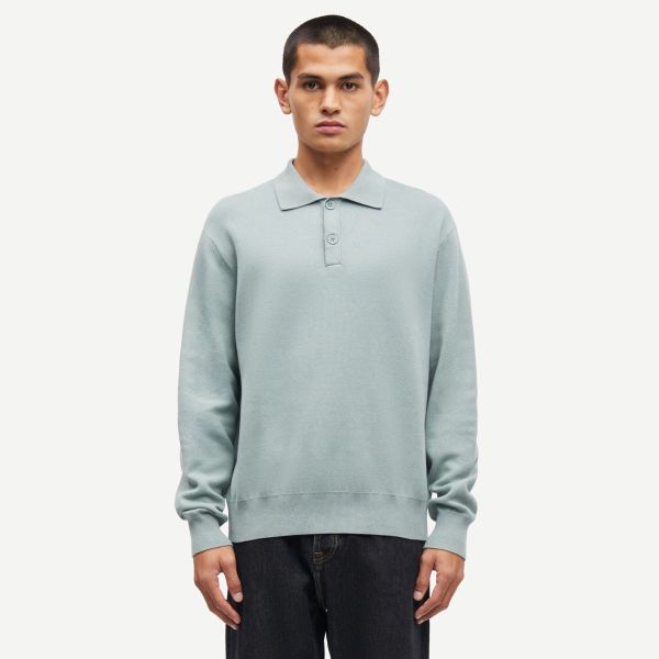 Samsøe Samsøe Sanino Polo Licht Blauw