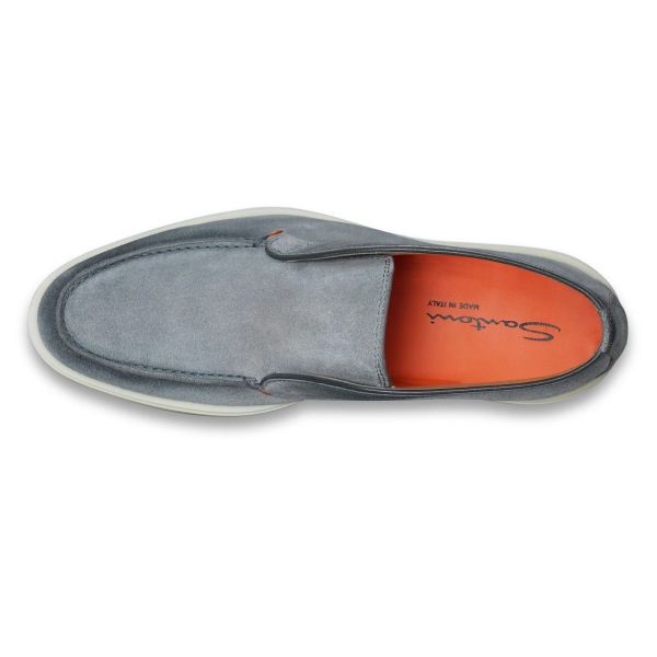 Santoni Digits Loafers Licht Blauw
