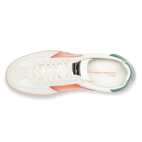 Santoni Double Buckle Signature Olympic Sneaker Wit/Oranje