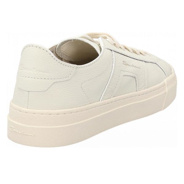 Santoni Double Buckle Signature Sneaker Wit