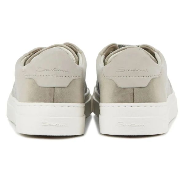 Santoni Double Buckle Signature Sneaker Taupe