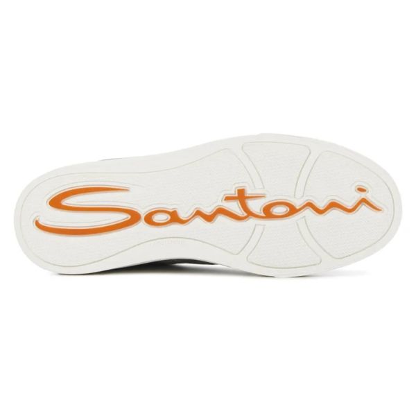 Santoni Double Buckle Signature Sneaker Taupe