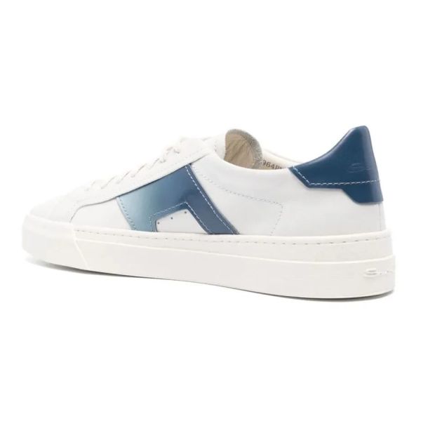 Santoni Double Buckle Signature Sneaker Wit/Blauw