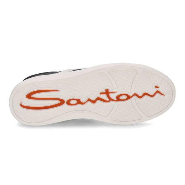 Santoni Double Buckle Signature Sneaker Zwart