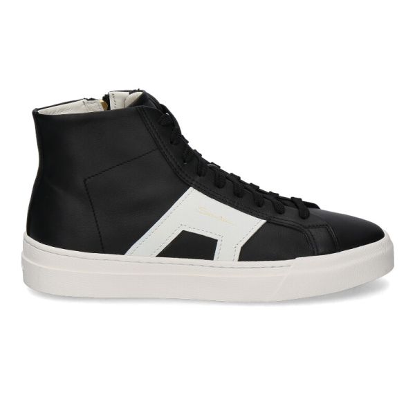 Santoni Double Buckle Signature Sneaker Zwart