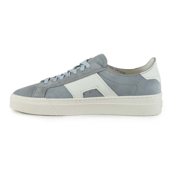 Santoni Double Buckle Signature Suède Sneaker Licht Blauw