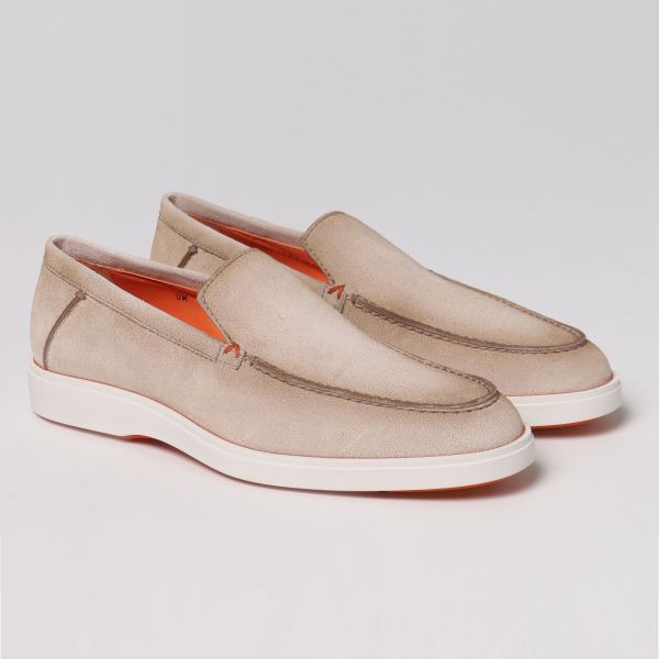 Santoni Drain Loafer Beige