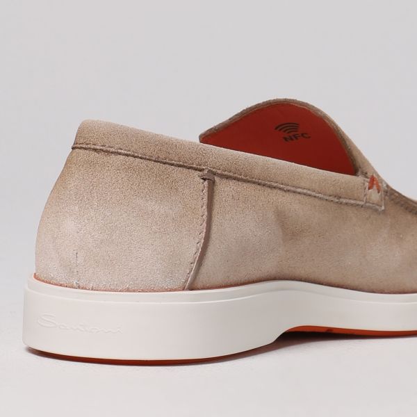 Santoni Drain Loafer Beige