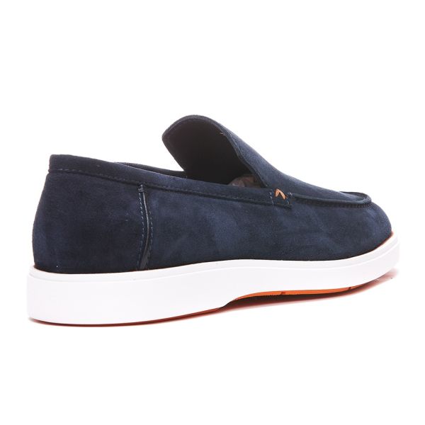 Santoni Drain Loafer Donker Blauw