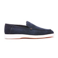 Santoni Drain Loafer Donker Blauw