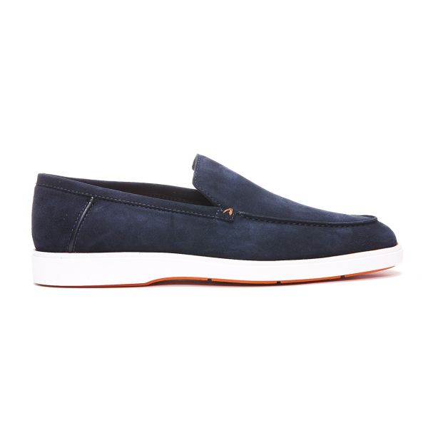 Santoni Drain Loafer Donker Blauw