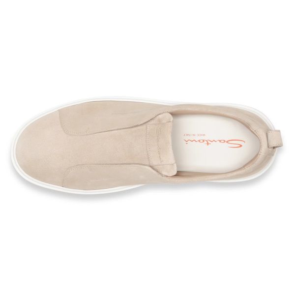 Santoni Victor Slip-On Sneaker Beige