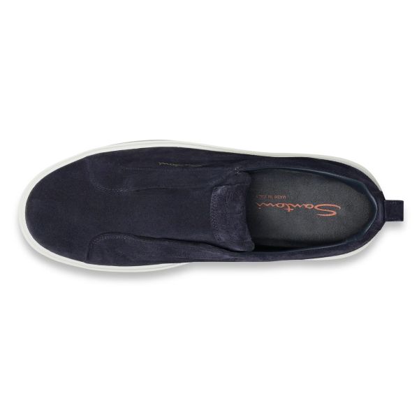 Santoni Victor Slip-On Sneaker Donker Blauw