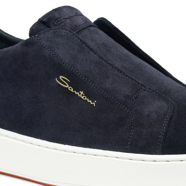 Santoni Victor Slip-On Sneaker Donker Blauw