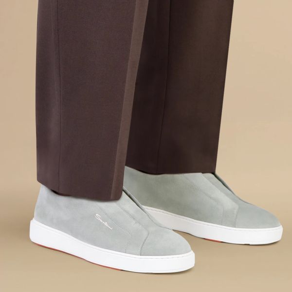 Santoni Victor Slip-On Sneaker Licht Groen