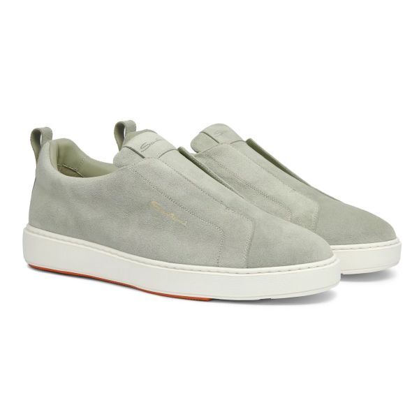Santoni Victor Slip-On Sneaker Licht Groen