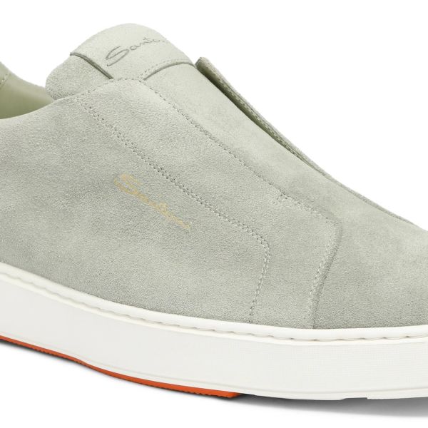 Santoni Victor Slip-On Sneaker Licht Groen