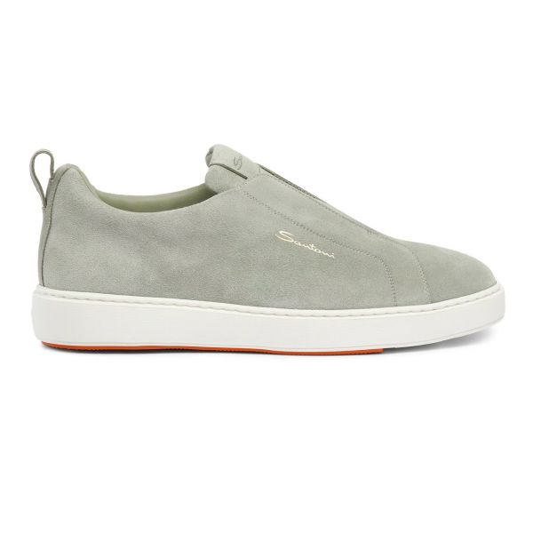 Santoni Victor Slip-On Sneaker Licht Groen