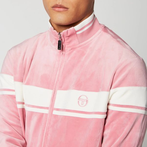 Sergio Tacchini Damarindo Velour Track Top Vest Roze