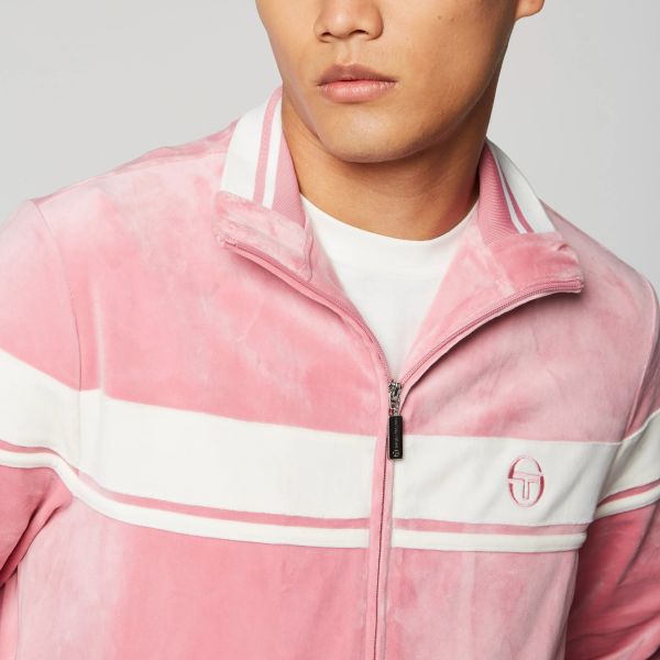 Sergio Tacchini Damarindo Velour Track Top Vest Roze