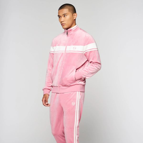 Sergio Tacchini Damarindo Velour Track Top Vest Roze