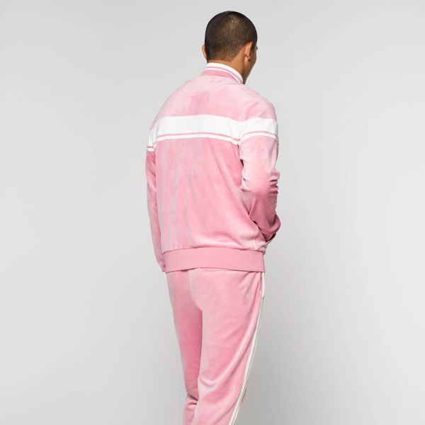Sergio Tacchini Damarindo Velour Track Top Vest Roze