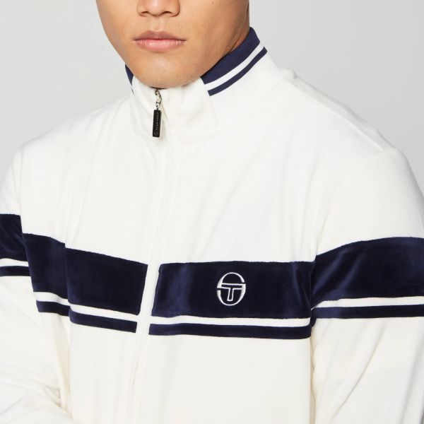 Sergio Tacchini Damarindo Velour Track Top Vest Wit