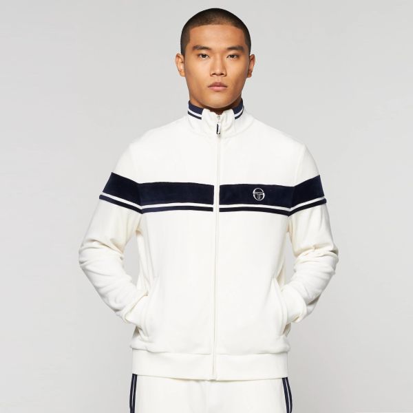 Sergio Tacchini Damarindo Velour Track Top Vest Wit