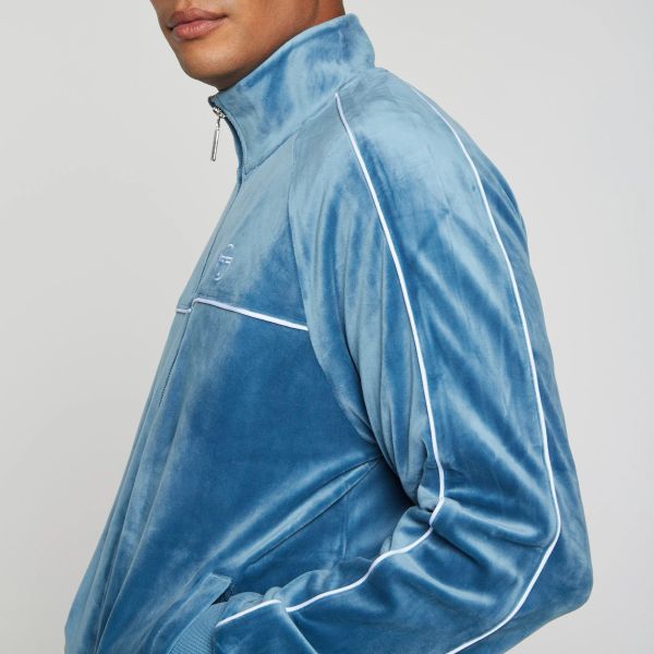 Sergio Tacchini Lioni Velour Vest Blauw